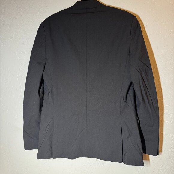 Bar III Solid 2 Button Wool Black Slim Fit Blazer Coat Size 40L - Picture 6 of 11